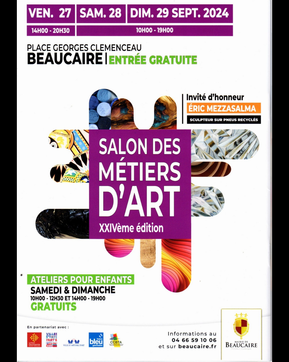 SALON DES MÉTIERS D'ART DE BEAUCAIRE sur le site d’ARTactif