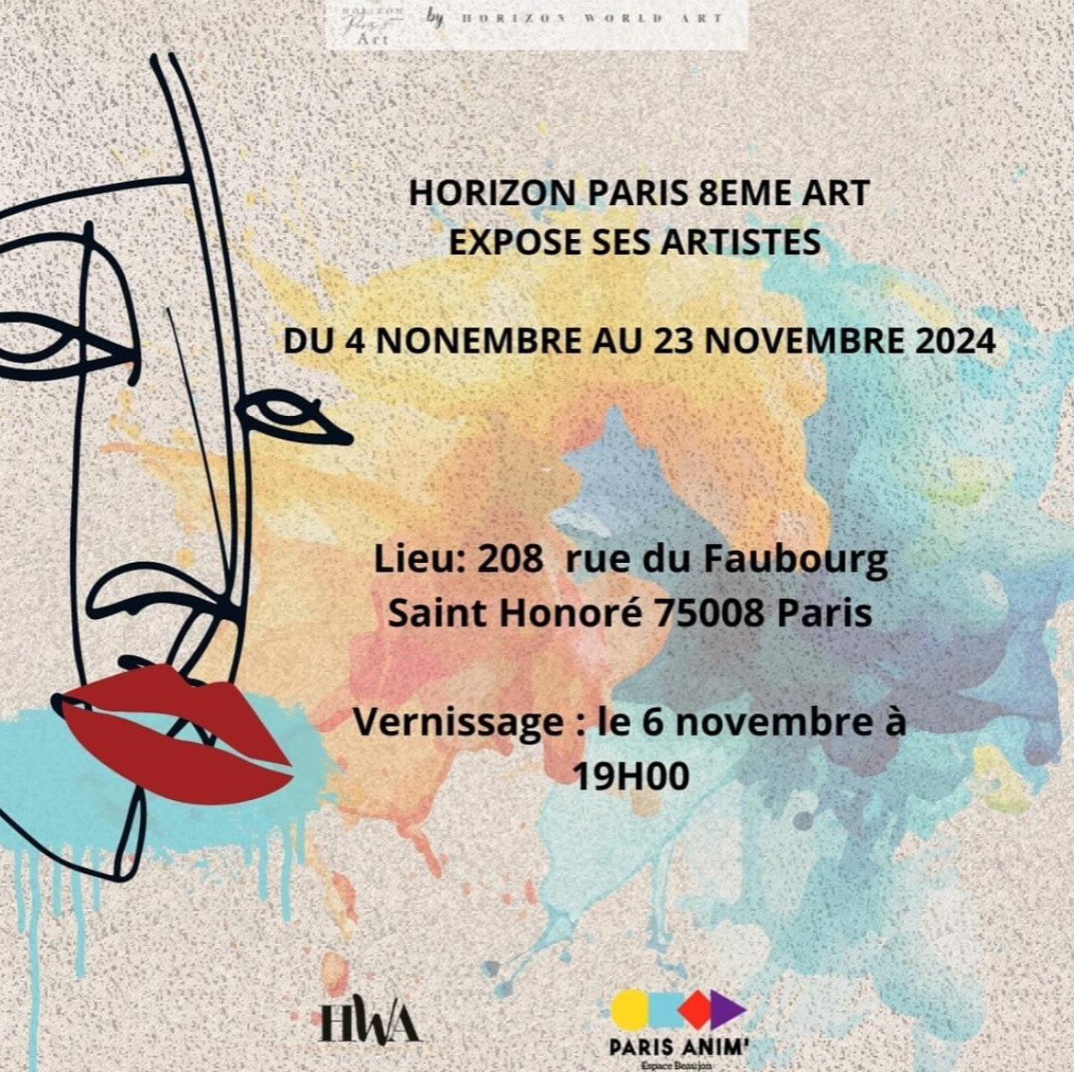 HORIZON PARIS 8EME ART FREUT SICH, DIE GEMEINSCHAFTSAUSSTELLUNG SEINER KÜNSTLER ANZUKÜNDIGEN sur le site d’ARTactif