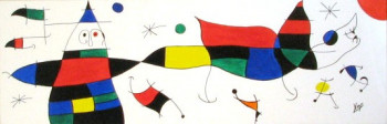 Zeitgenössisches Werk mit dem Titel « Hommage à Miro 11 », Erstellt von C.BELLINI