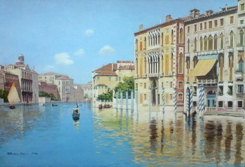 Zeitgenössisches Werk mit dem Titel « Rue d'Azur à Venise », Erstellt von YARRI