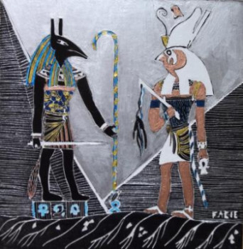 Zeitgenössisches Werk mit dem Titel « Seth_et_Horus », Erstellt von FABIE