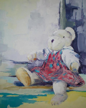 Zeitgenössisches Werk mit dem Titel « Nounours », Erstellt von GISELE CECCARELLI