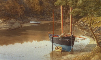 Zeitgenössisches Werk mit dem Titel « Marine XVII : Bras de Rance », Erstellt von HERVé RICHARD