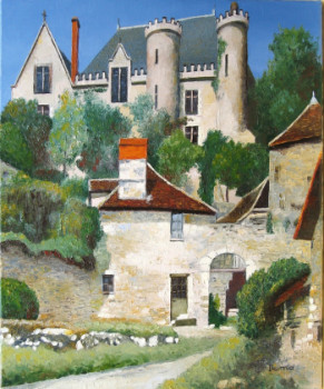 Zeitgenössisches Werk mit dem Titel « Chateau en Touraine », Erstellt von MARCEL DUMAS