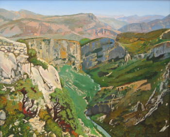 Zeitgenössisches Werk mit dem Titel « Lumière de Provence (II) (gorges) », Erstellt von MARCEL DUMAS