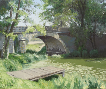 Zeitgenössisches Werk mit dem Titel « Le petit pont », Erstellt von MARCEL DUMAS