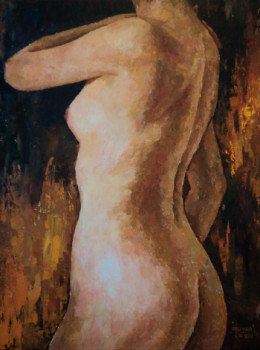 Zeitgenössisches Werk mit dem Titel « Nue N°2 », Erstellt von ZHUYAN