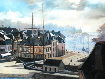 Zeitgenössisches Werk mit dem Titel « Le port de St Goustan », Erstellt von HENRI DUROSELLE