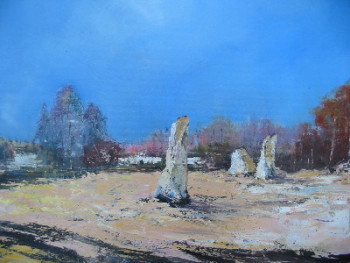 Zeitgenössisches Werk mit dem Titel « menhirs », Erstellt von ALAIN COJAN