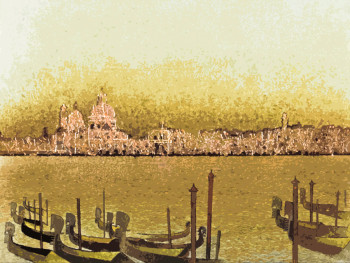 Zeitgenössisches Werk mit dem Titel « Venise - San Giorgio », Erstellt von JEAN CLAUDE MAUREL