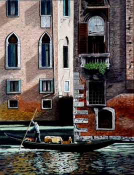 Zeitgenössisches Werk mit dem Titel « Gondolier », Erstellt von JEAN CHOUET