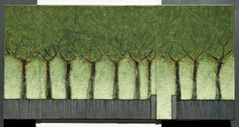 Zeitgenössisches Werk mit dem Titel « Arbres Avenue (ouvert) », Erstellt von JEAN CLAUDE MAUREL