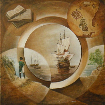 Zeitgenössisches Werk mit dem Titel « Le temps des Explorations », Erstellt von FRANK GODILLE