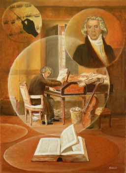 Zeitgenössisches Werk mit dem Titel « Ludwig et sa Symphonie Héroïque », Erstellt von FRANK GODILLE