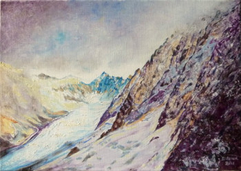 Zeitgenössisches Werk mit dem Titel « Naissance du glacier d'Argentière », Erstellt von DARNAL