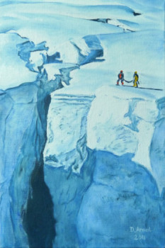 Zeitgenössisches Werk mit dem Titel « la grande crevasse », Erstellt von DARNAL