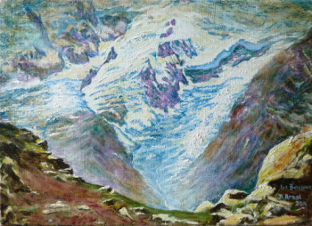 Zeitgenössisches Werk mit dem Titel « glacier des Bossons », Erstellt von DARNAL