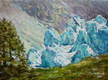 Zeitgenössisches Werk mit dem Titel « séracs au glacier d'Argentière », Erstellt von DARNAL