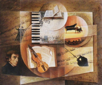 Zeitgenössisches Werk mit dem Titel « Contrepoint Mélodique de Chopin », Erstellt von FRANK GODILLE