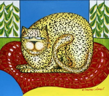 Zeitgenössisches Werk mit dem Titel « "O Gato" », Erstellt von CLAUDYO CASARES