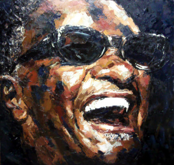 Zeitgenössisches Werk mit dem Titel « Ray Charles n°22 », Erstellt von ANNA PRASOLOVA