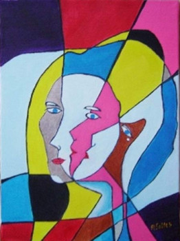 Zeitgenössisches Werk mit dem Titel « multi faces », Erstellt von ANDRé SELLES