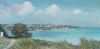 Zeitgenössisches Werk mit dem Titel « cancale de la corniche mer turquoise », Erstellt von FABIEN GAUDIN