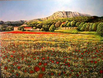 Zeitgenössisches Werk mit dem Titel « montagne sainte victoire », Erstellt von ALCOAT