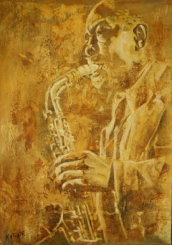 Zeitgenössisches Werk mit dem Titel « Charlie Parker I », Erstellt von KATIA FONDECAVE