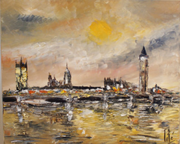 Zeitgenössisches Werk mit dem Titel « SOLEIL SUR LONDRES », Erstellt von PATE