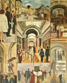 Zeitgenössisches Werk mit dem Titel « Le Louvre - Paris », Erstellt von CHRISTIAN DOLLET