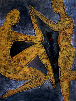 Zeitgenössisches Werk mit dem Titel « Peinture acrylique 2198 », Erstellt von LEMKHAYER