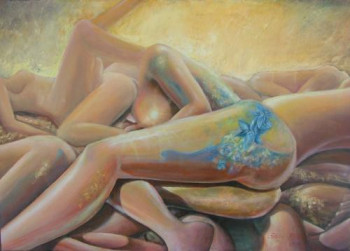 Zeitgenössisches Werk mit dem Titel « coucher de soleil de femmes nues », Erstellt von FABIEN GAUDIN