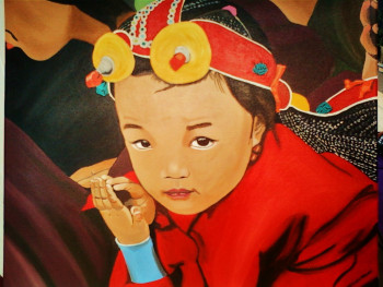 Zeitgenössisches Werk mit dem Titel « Collection Enfants du Monde Tibet Oriental », Erstellt von NADINE TEMMERMAN