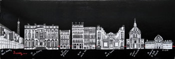 Zeitgenössisches Werk mit dem Titel « Le fil rouge - Paris 7ème arrondissement », Erstellt von FABIE