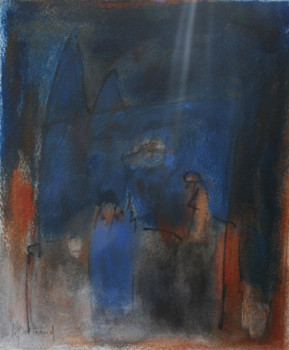 Zeitgenössisches Werk mit dem Titel « Errance nocturne », Erstellt von ALAIN BERTHAUD