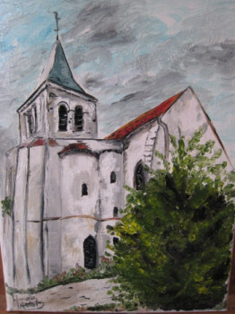 Zeitgenössisches Werk mit dem Titel « L'EGLISE DE MONTEVRAIN », Erstellt von AMELIE AMELOT