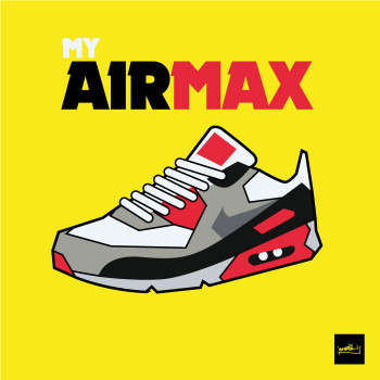 Zeitgenössisches Werk mit dem Titel « My AIR MAX by ismaël  », Erstellt von ISMAëL DESIGN