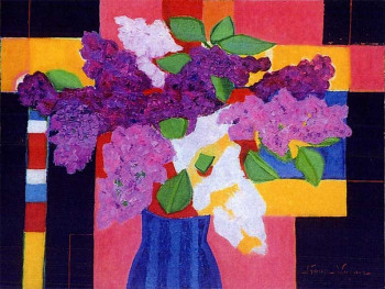 Zeitgenössisches Werk mit dem Titel « Les lilas », Erstellt von FRANCE WAGNER