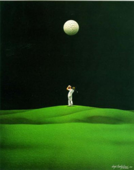 Zeitgenössisches Werk mit dem Titel « Golf nocturne 1988 », Erstellt von LUIGI CASTIGLIONI