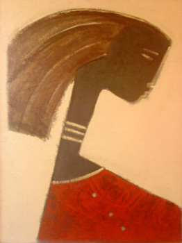 Zeitgenössisches Werk mit dem Titel « afro coiffure », Erstellt von QUELLEC