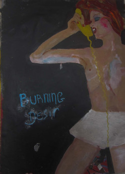 Zeitgenössisches Werk mit dem Titel « burning D », Erstellt von SARAH ARTIN'S