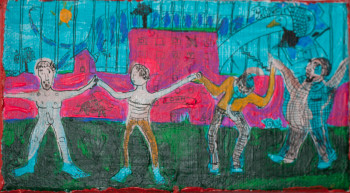 Zeitgenössisches Werk mit dem Titel « dancing with people », Erstellt von SARAH ARTIN'S