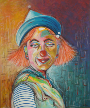 Zeitgenössisches Werk mit dem Titel « MELLE CLOWN 1 », Erstellt von MIREILLE MAURY