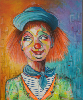 Zeitgenössisches Werk mit dem Titel « MELLE CLOWN 2 », Erstellt von MIREILLE MAURY