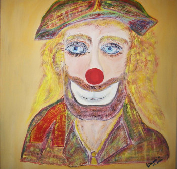 Zeitgenössisches Werk mit dem Titel « Clown Dan », Erstellt von ISRADAN