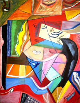 Zeitgenössisches Werk mit dem Titel « Voix  (Cubisme) », Erstellt von ISRADAN