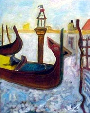 Zeitgenössisches Werk mit dem Titel « Venise  (Abstrait) », Erstellt von ISRADAN