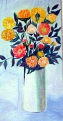 Zeitgenössisches Werk mit dem Titel « Vase blanc  (Impressionnisme) », Erstellt von ISRADAN