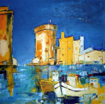 Zeitgenössisches Werk mit dem Titel « Le Port de La Rochelle », Erstellt von CHRISTIAN MENARD